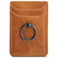 Muxma MX112 RFID-blocking Card Holder with Ring Grip - Elegant - Brown