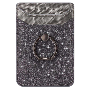 Muxma MX112 RFID-blocking Card Holder with Ring Grip - Glitter