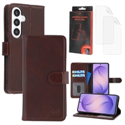 Samsung Galaxy S26 MyTPhone CardMate Leather Wallet Case - Dark Brown