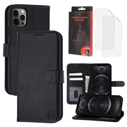 iPhone 12/12 Pro MyTPhone CardMate Leather Wallet Case - Black