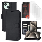 iPhone 15 Plus/14 Plus MyTPhone CardMate Leather Wallet Case - Black