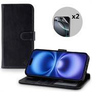 iPhone 17 MyTPhone CardMate Leather Wallet Case - Black