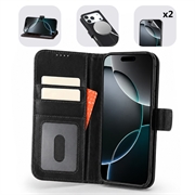 iPhone 17 Pro Max MyTPhone CardMate Leather Wallet Case - Black