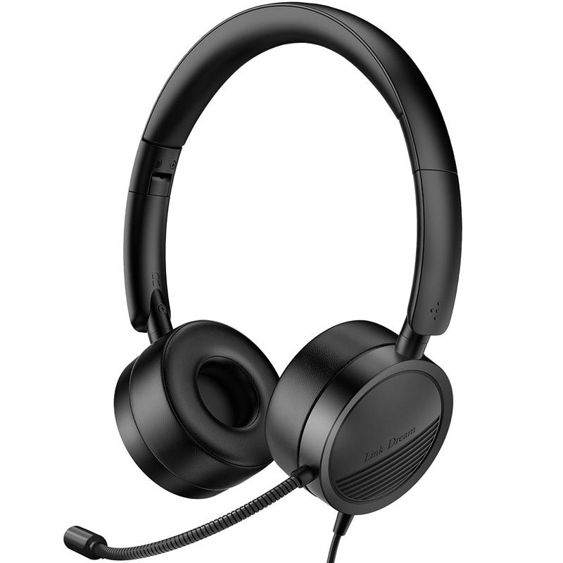 NEW BEE H360 Telephone Headset On Ear 3.5mm / USB Wired Noise