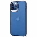 iPhone 12 Pro Max Hybrid Case with Hidden Kickstand - Blue / Transparent