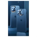 iPhone 12 Pro Max Hybrid Case with Hidden Kickstand - Blue / Transparent