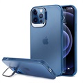 iPhone 12/12 Pro Hybrid Case with Hidden Kickstand - Blue / Transparent