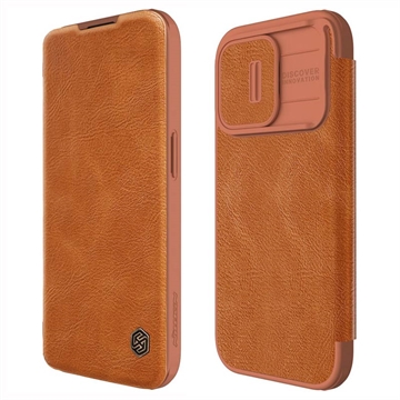 iPhone 15 Pro Max Nillkin Qin Pro Flip Case - Brown