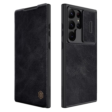 Nillkin Qin Pro Series Samsung Galaxy S23 Ultra 5G Flip Case - Black