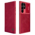 Nillkin Qin Pro Series Samsung Galaxy S23 Ultra 5G Flip Case - Red