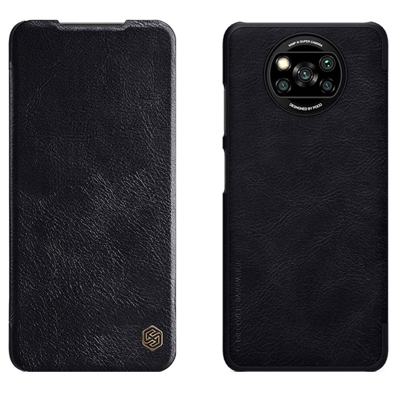 Nillkin Qin Series Xiaomi Poco X3 NFC Flip Case - Black