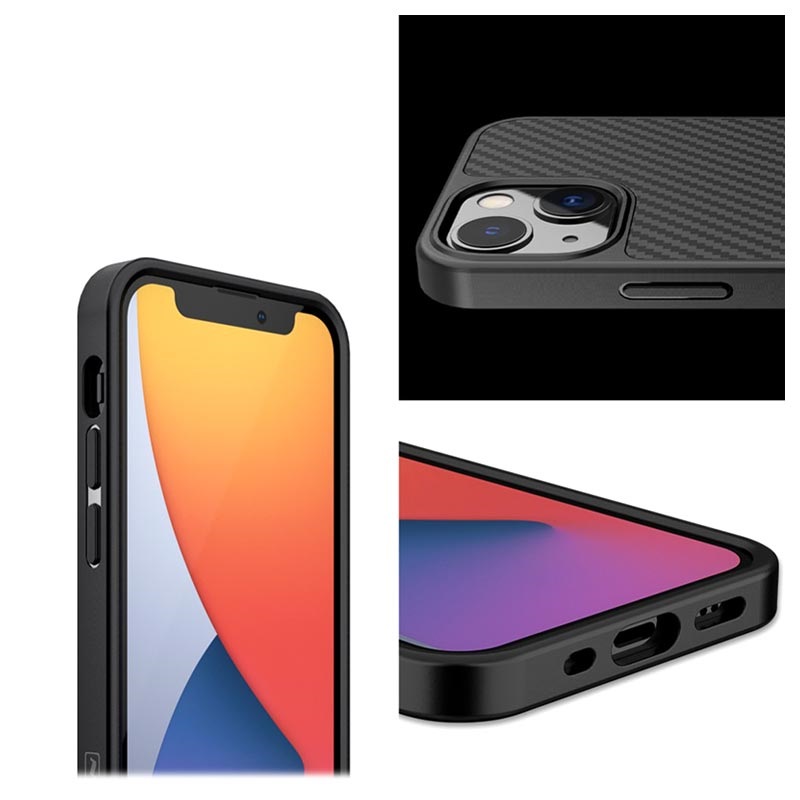Nillkin Synthetic Carbon Fiber iPhone 13 Mini Case Black