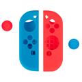 Nintendo Switch Controller Silicone Case with Thumb Grip Caps - Red / Blue