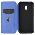 Nokia C1 Plus Flip Case - Carbon Fiber - Blue