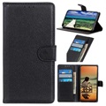 Nokia C2 2nd Edition Wallet Case with Magnetic Closure - Black