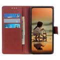 Nokia C21 Plus Wallet Case with Magnetic Closure - Brown