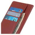 Nokia C21 Plus Wallet Case with Magnetic Closure - Brown