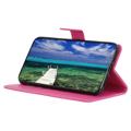 Nokia C21 Plus Wallet Case with Magnetic Closure - Hot Pink