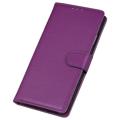 Nokia C21 Plus Wallet Case with Magnetic Closure - Purple