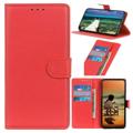 Nokia C21 Plus Wallet Case with Magnetic Closure - Red