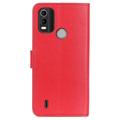 Nokia C21 Plus Wallet Case with Magnetic Closure - Red