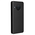 Nokia X10/X20 Flip Case - Carbon Fiber - Black