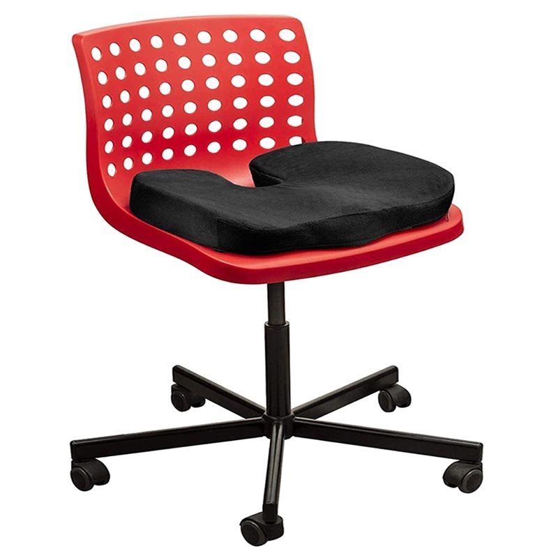 Non-Slip Orthopedic Office Chair Seat Cushion - Black