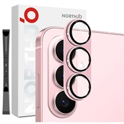 Samsung Galaxy S26 Northjo Full Protection Matte Metal and Tempered Glass Camera Lens Protector - Pink