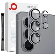 Samsung Galaxy S26 Ultra Northjo Full Protection Matte Metal and Tempered Glass Camera Lens Protector - Grey