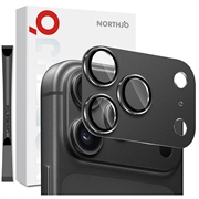 iPhone 18 Pro Northjo Full Protection Matte Metal and Tempered Glass Camera Lens Protector - Grey