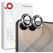 Samsung Galaxy Z Flip8 Northjo Glitter Camera Lens Protector - Black