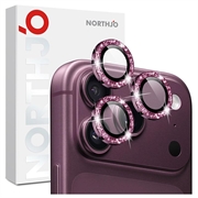 iPhone 18 Pro/18 Pro Max Northjo Glitter Camera Lens Protector - Burgundy