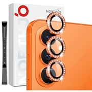 Samsung Galaxy S26 Northjo Rhinestone Camera Lens Protector Set - Orange