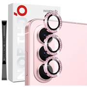 Samsung Galaxy S26 Northjo Rhinestone Camera Lens Protector Set - Pink