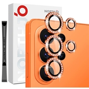 Samsung Galaxy S26 Ultra Northjo Rhinestone Camera Lens Protector Set - Orange