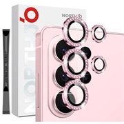 Samsung Galaxy S26 Ultra Northjo Rhinestone Camera Lens Protector Set - Pink