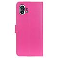 Nothing Phone (1) Wallet Case with Magnetic Closure - Hot Pink