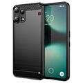 Nothing Phone (3a) Lite Brushed TPU Case - Carbon Fiber