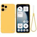 Nothing Phone (3a) Lite Liquid Silicone Case with Hand Strap - Yellow