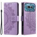 Nothing Phone (4a) Mandala Wallet Case with Wrist Strap - Purple