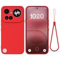 Nothing Phone (4a) Pro Liquid Silicone Case with Hand Strap - Red