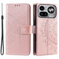 Nothing Phone (4a) Pro Mandala Wallet Case with Wrist Strap - Pink