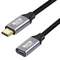 Nylon Braided USB-C Extension Cable - 3m, 10Gbps, 4K - Black