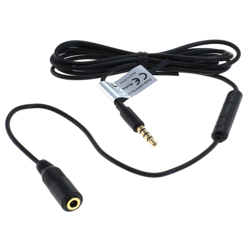 Otb 3 5mm audio extension cable with microphone 125cm black