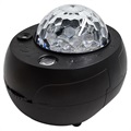 Ocean Wave Night Lamp with Bluetooth Speaker - Black