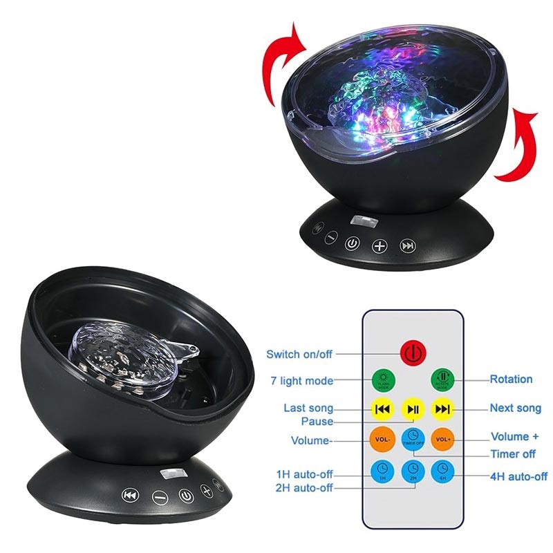 Ocean Wave Projector with Colorful LED Night Light