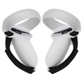 Oculus Quest 2 Sweatproof Grip Covers with Strap - White