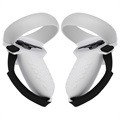 Oculus Quest 2 Sweatproof Grip Covers with Strap - White