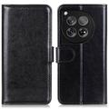 OnePlus 12 Wallet Case with Magnetic Closure - Black