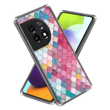 OnePlus 12R/Ace 3 Stylish Ultra-Slim TPU Case - Rainbow Rhombus